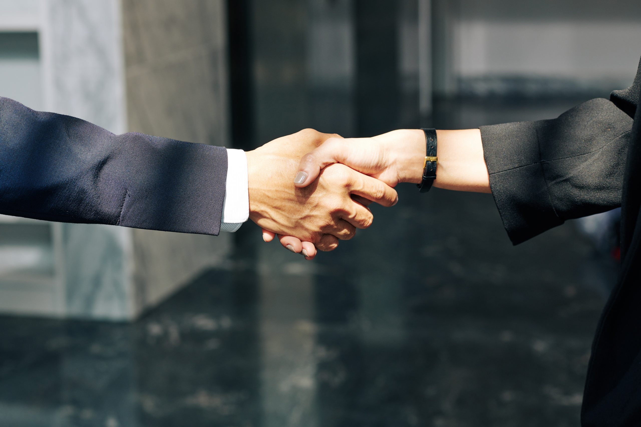 Firm handshake