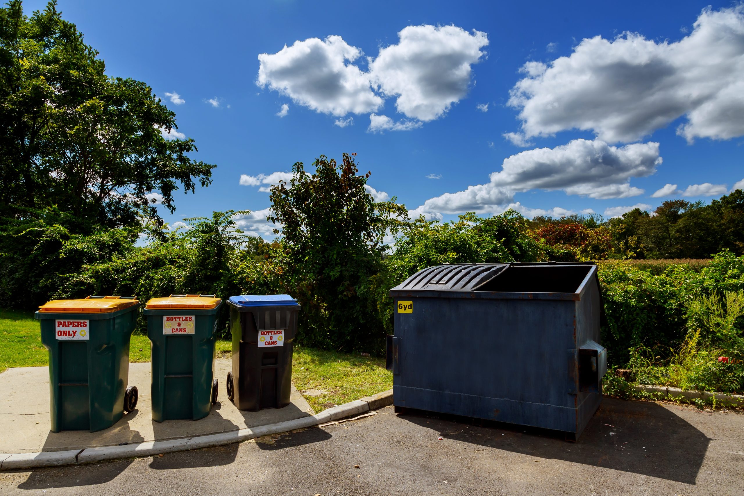 how should trash and recyclables be stored